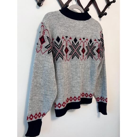 Puritan Ski Lift Mock Neck Vintage Sweater - Picture 6 of 7
